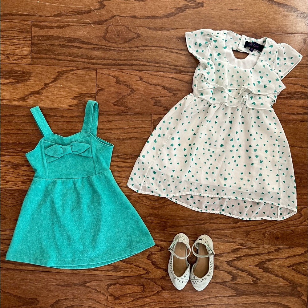 Girls size 3T Summer Dresses & Ballerina Flats Style Bundle